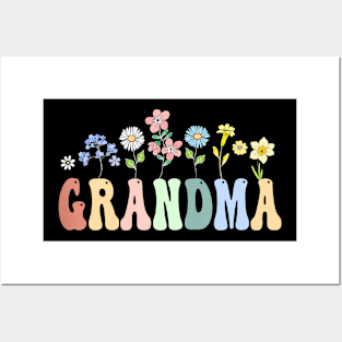 Grandma  Women Wildflower Floral Grandma Posters and Art